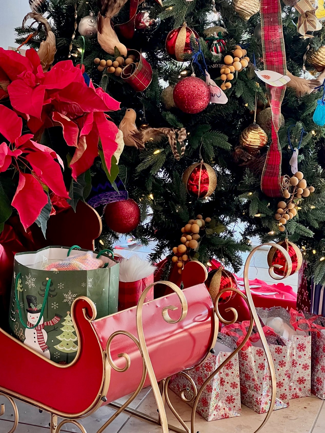 Christmas Giving Tree With Sled